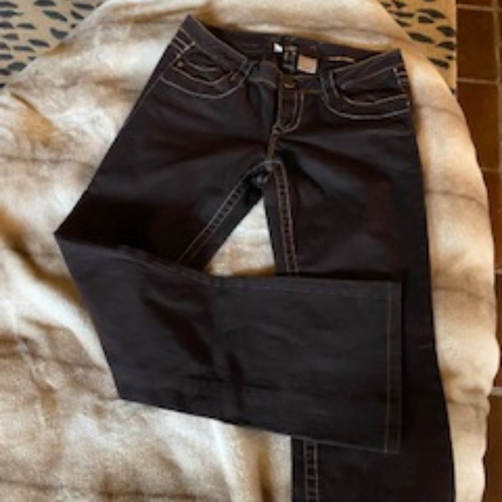 BOOT SCOOTIN AWESOME INFUSION BRAND BOOTCUT EMBELLISHED JEANS